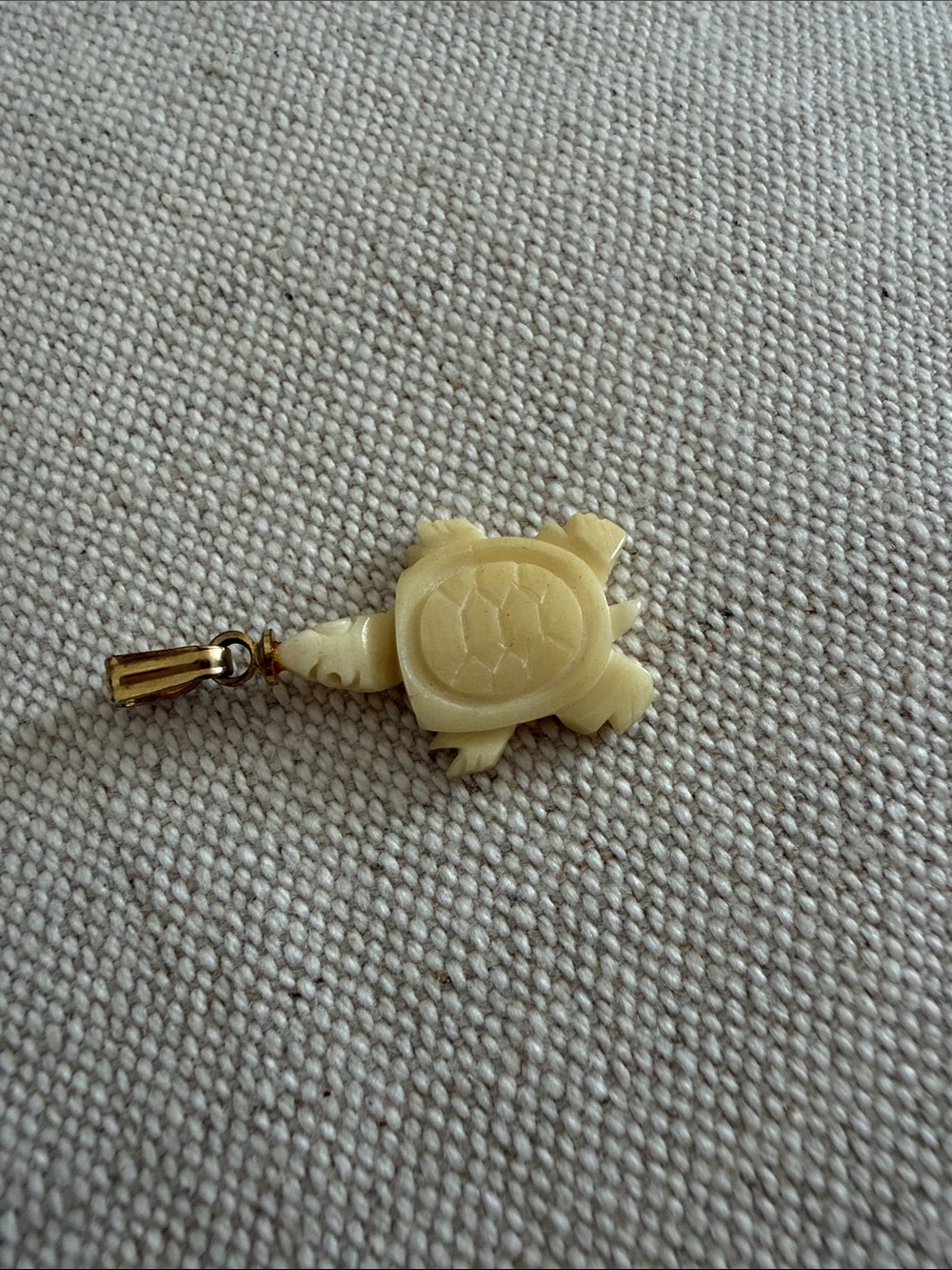 Ivory Turtle Charm Pendant